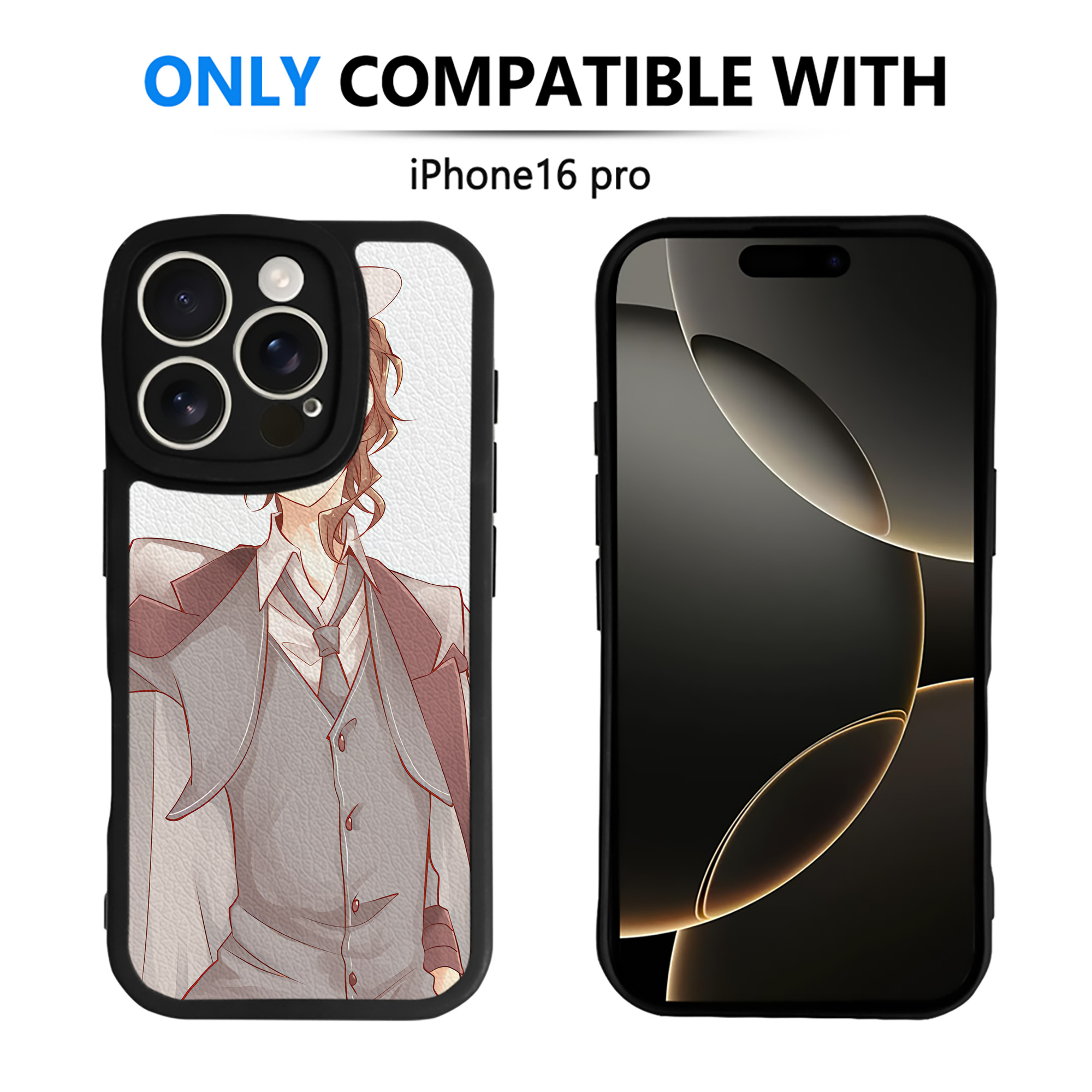 （画像用） 文豪ストレイドッグス Bungo Stray Dogs 【iPhone 16シリーズ対応】シリコンスマホケース（レザー調） 材質：シリコン